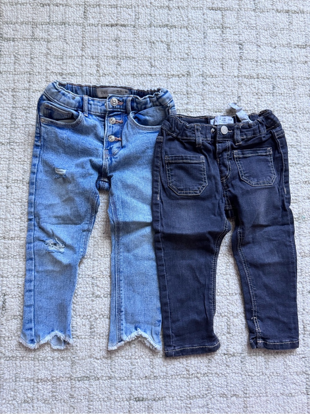 Zara Kids Light Blue & Grey Denim Jeans Set